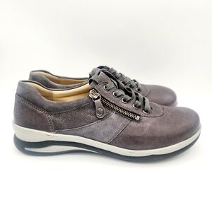 Fidelio Hallux Haley Mitzy Womens Sz 6.5 US 8.5 Sneaker Shoes Gray Lace Zip Up